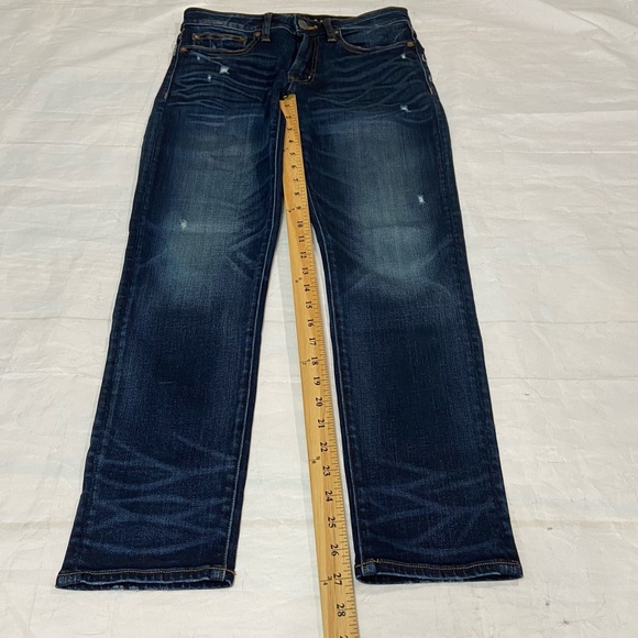 American Eagle 28x27 Flex Slim Dark Blue Wash Denim Blue Jeans 28x28 Men’s - Picture 4 of 10